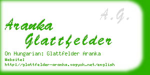 aranka glattfelder business card